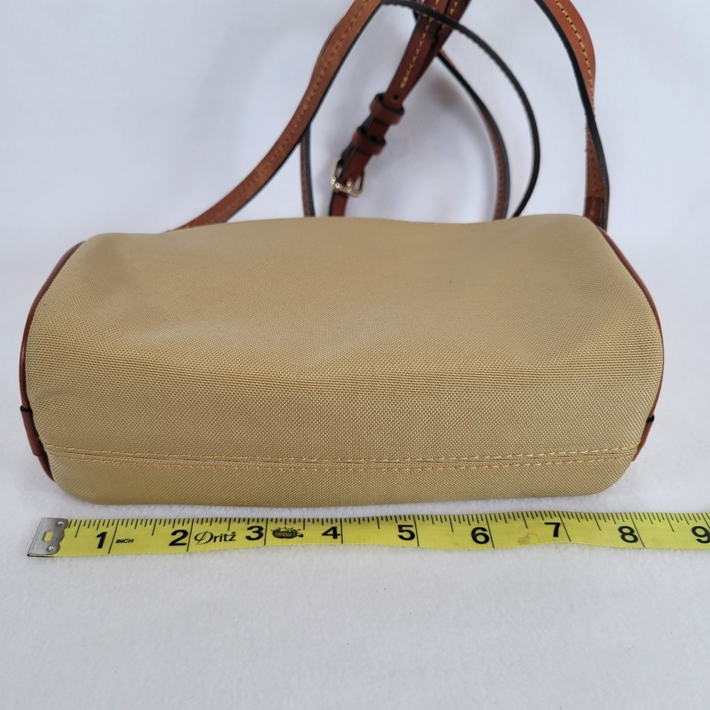Dooney & Bourke Womens Nylon Buffy Zipper Closure Crossbody Bag One Size Brown - Picture 6 of 9